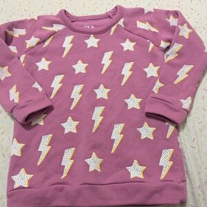 Chaser Pink Sweatshirt with Star and Lightning Design